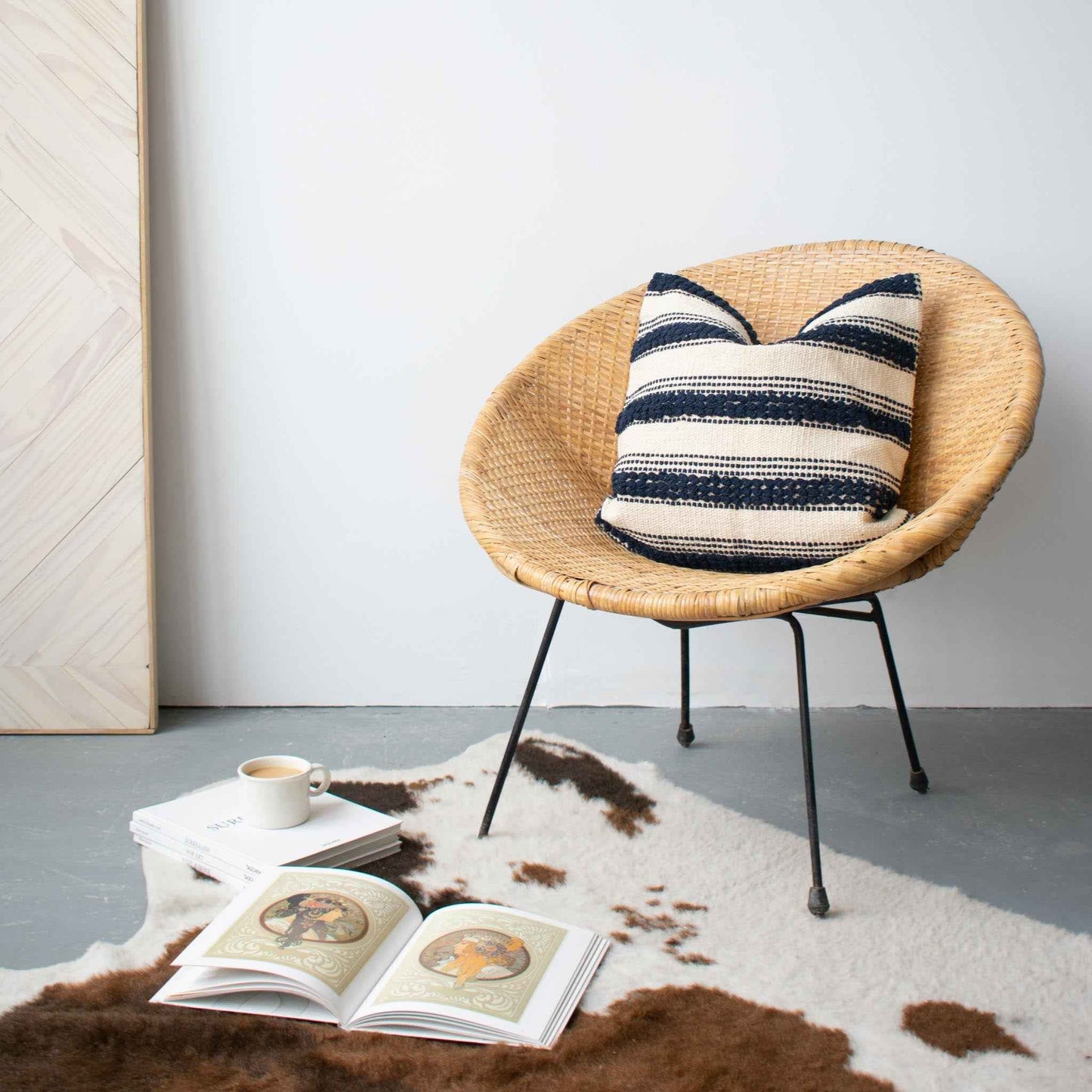 COTTON CANVAS - NAVY RIPPLE