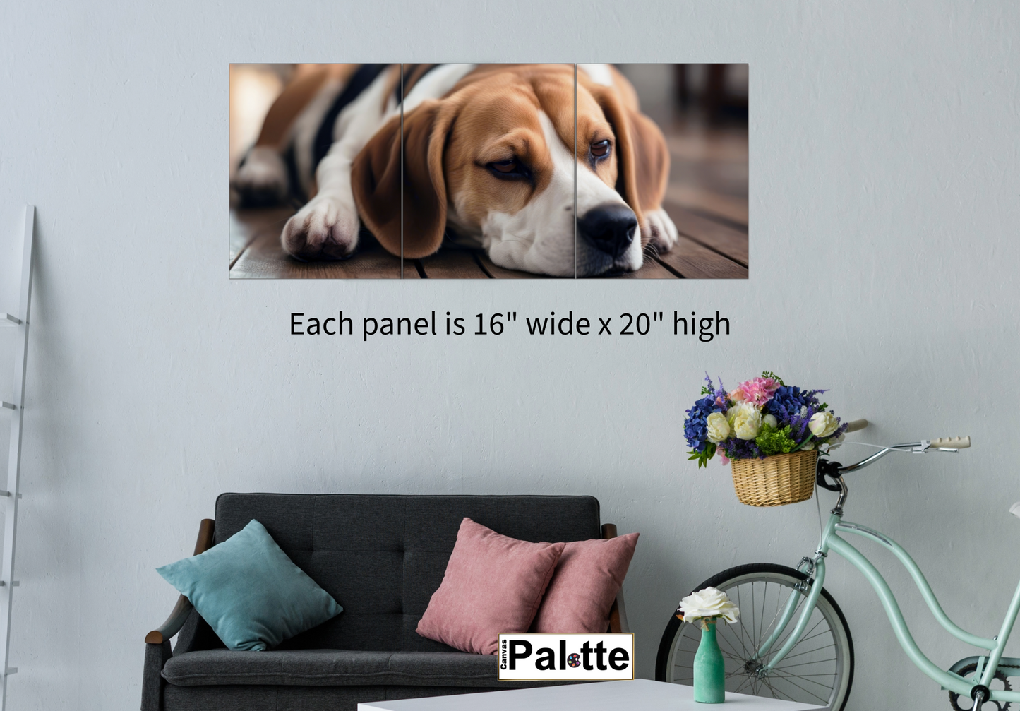 Leinwandbilder, geteilt, 3-teilig, Triptychon, 40 x 50 cm pro Element