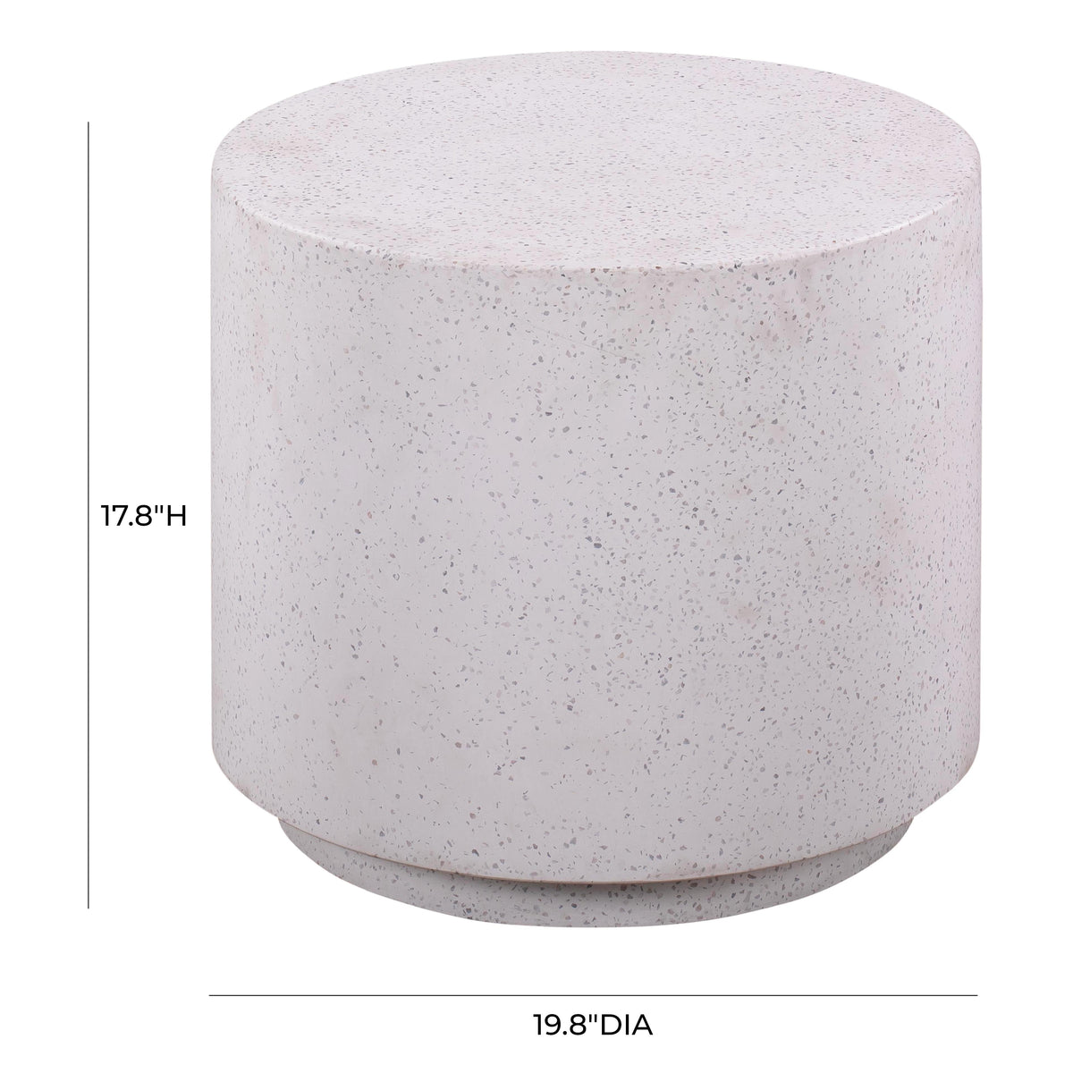 Sunbay Indoor/Outdoor Speckled Round Concrete Side Table