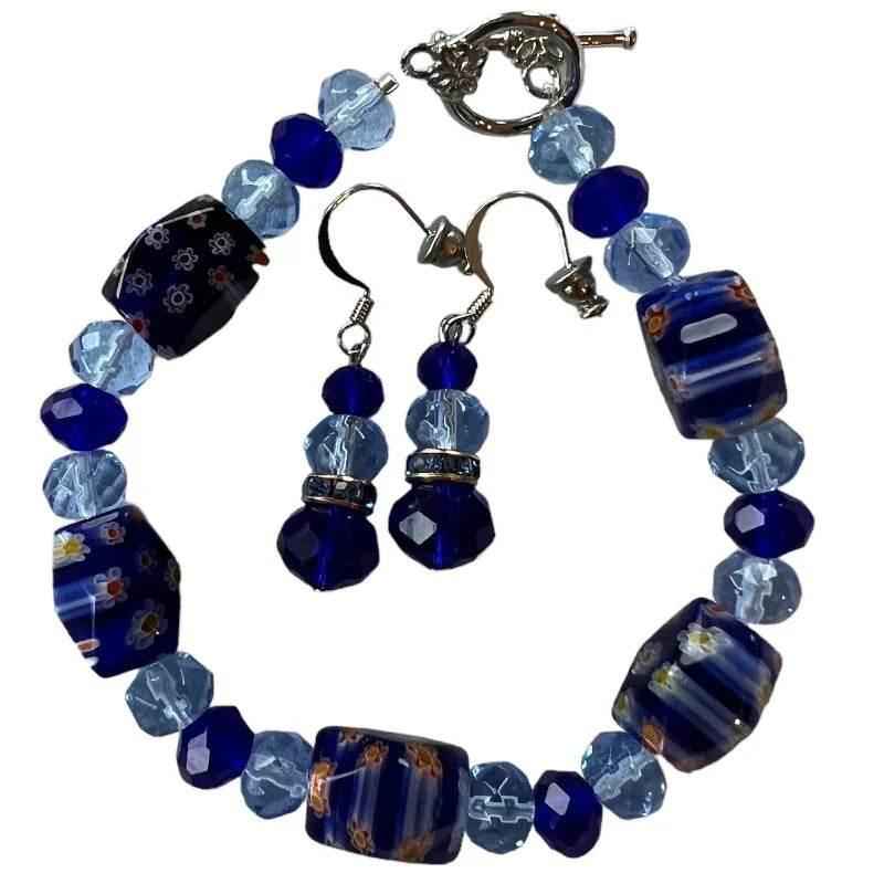 Bracelet et boucle d'oreille ciel