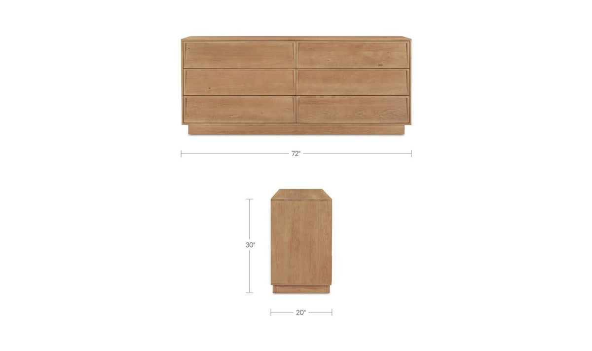 Harlow 6 Drawer Dresser Natural