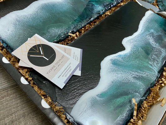 Natural Slate Charcuterie Board with Coasters - AURABAGS SHOP
