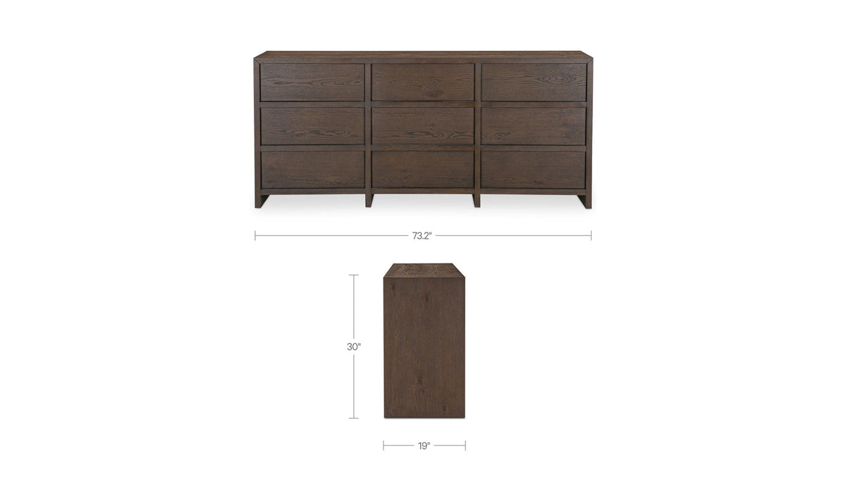 Jarrett 9 Drawer Dresser Brown