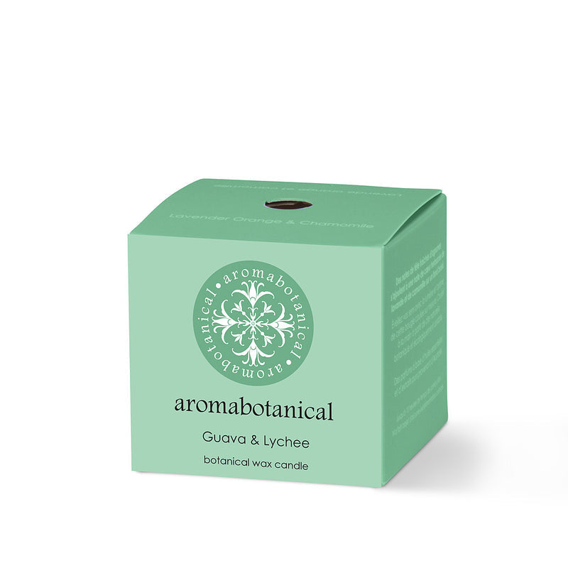 Mini-Guaven-Litschi-Kerze mit exotischem Duft von Aromabotanical