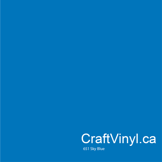 Oracal 651 Glossy Sky Blue Vinyl #084 sheets and rolls