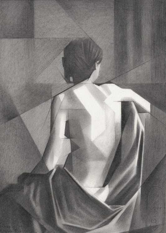Wandbild Studie nach Eugène Durieus „Sitzender weiblicher Akt“ – 20-08-21