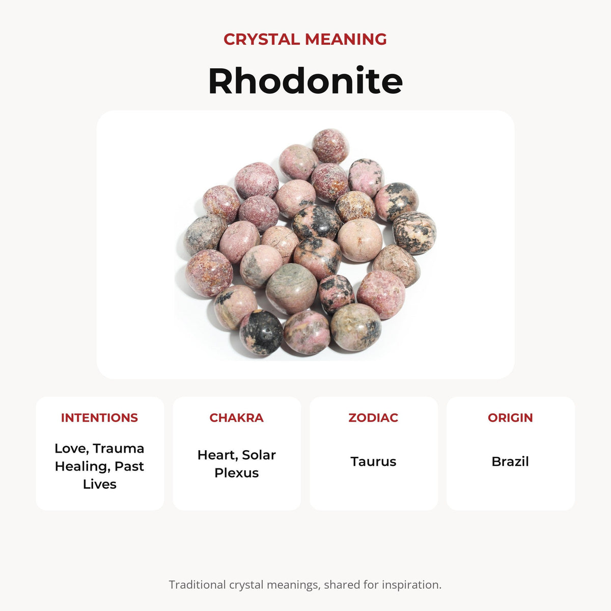 Rhodonite Dark Tumbled Stones