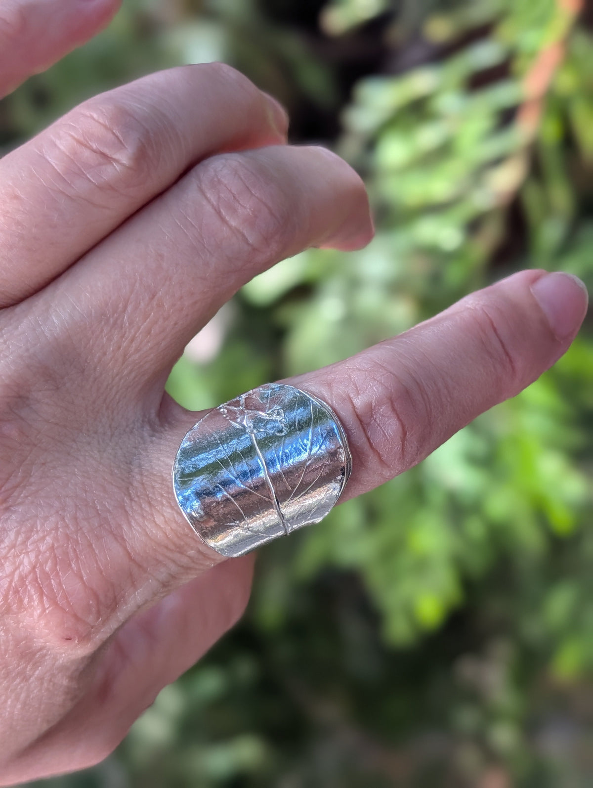 Beech Ring – Sterling Silver Botanical Statement Ring