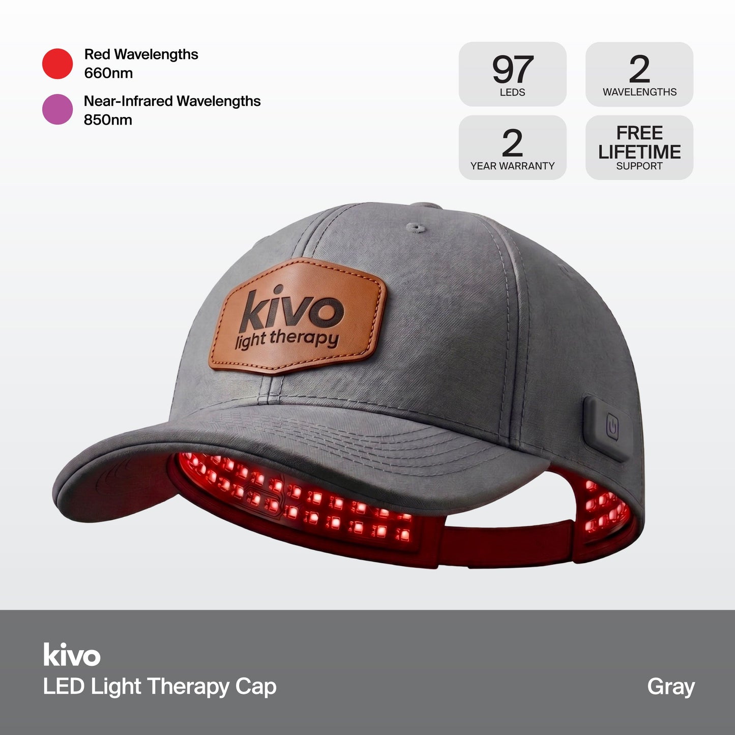 Kivo Elite LED Red Light Therapy Cap