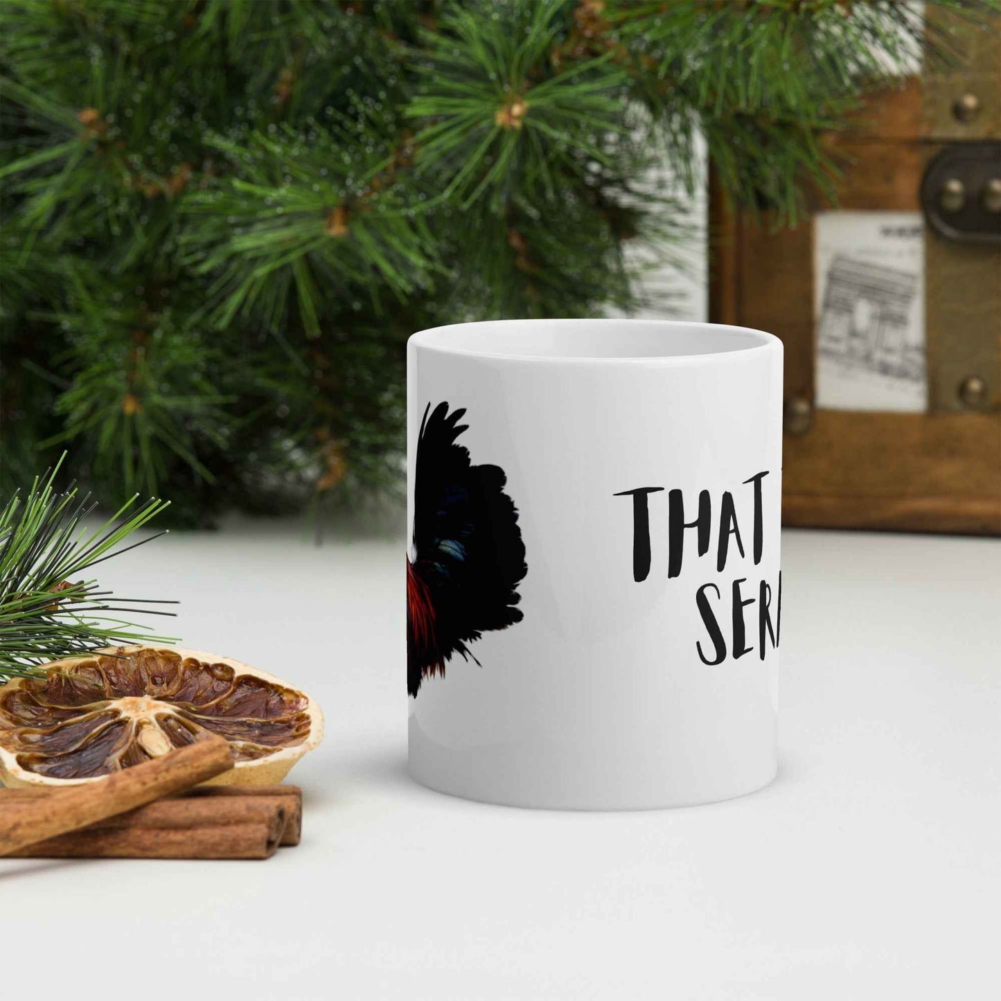 Serama White glossy mug