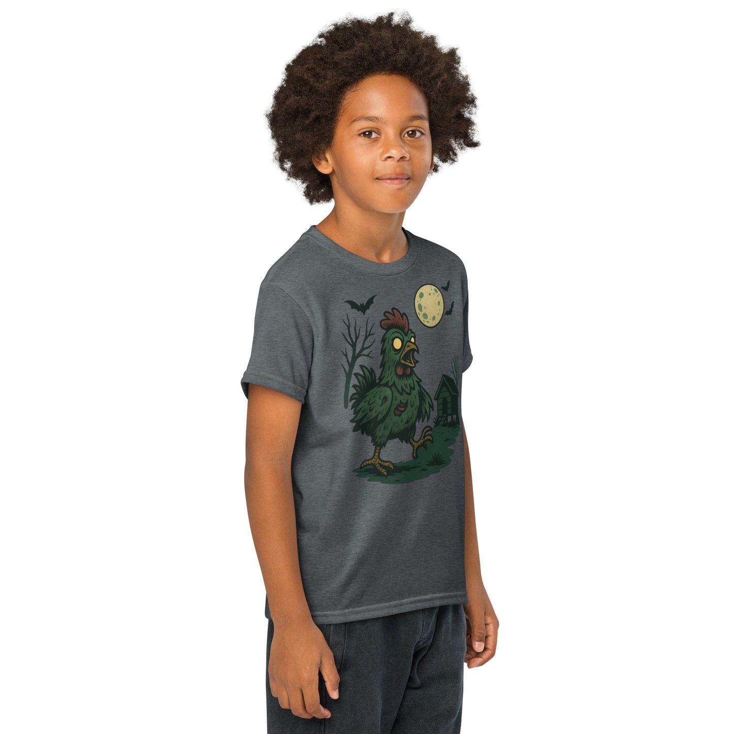 Halloween Zombie Chicken Scene Youth t-shirt