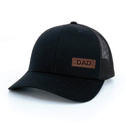 DAD - Leather Patch Trucker Hat