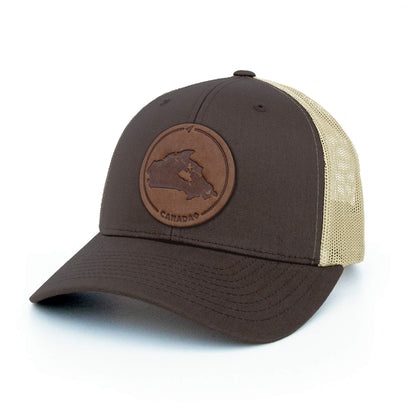 Canada Leather Patch Trucker Hat
