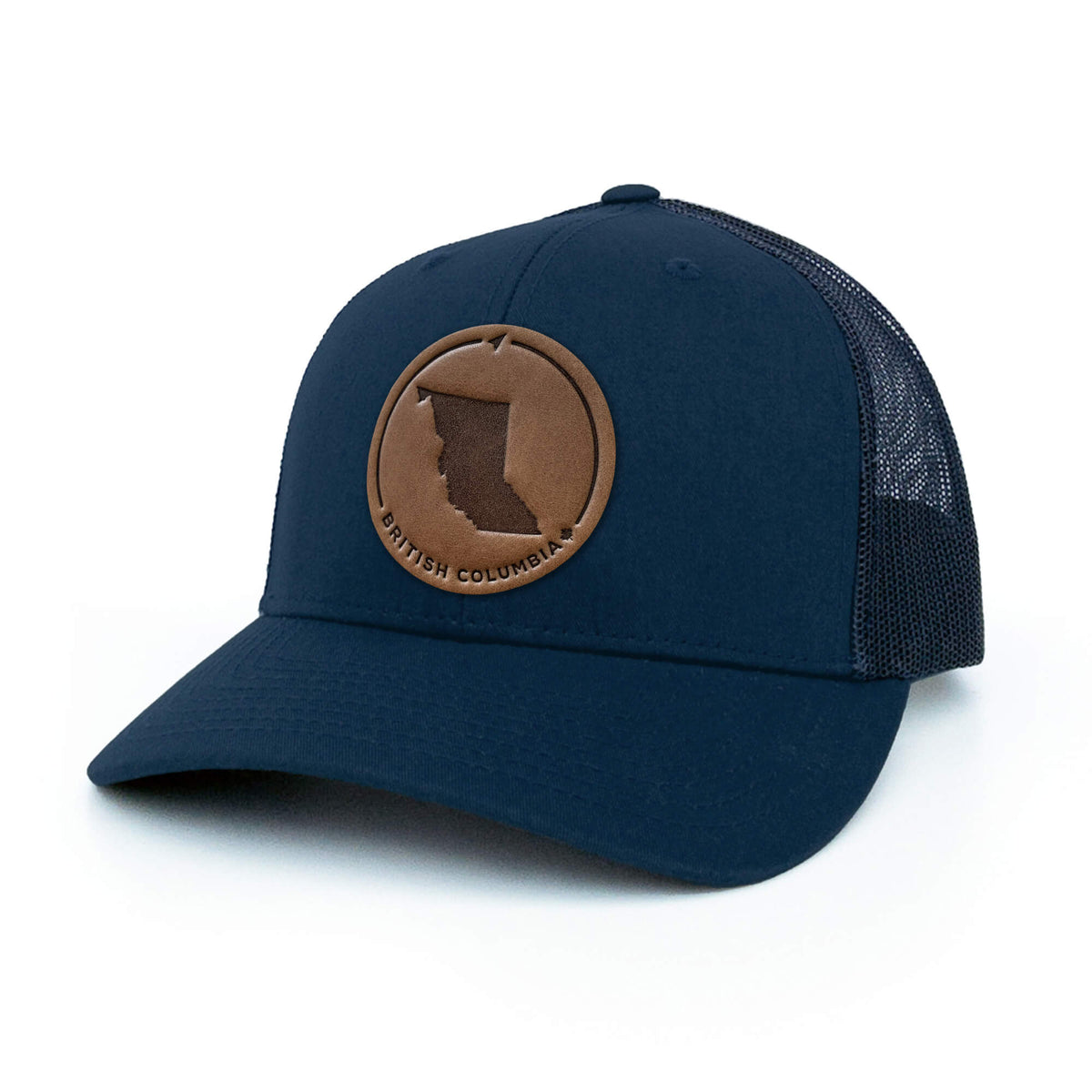British Columbia Leather Patch Trucker Hat