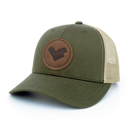 Ottawa Leather Patch Trucker Hat