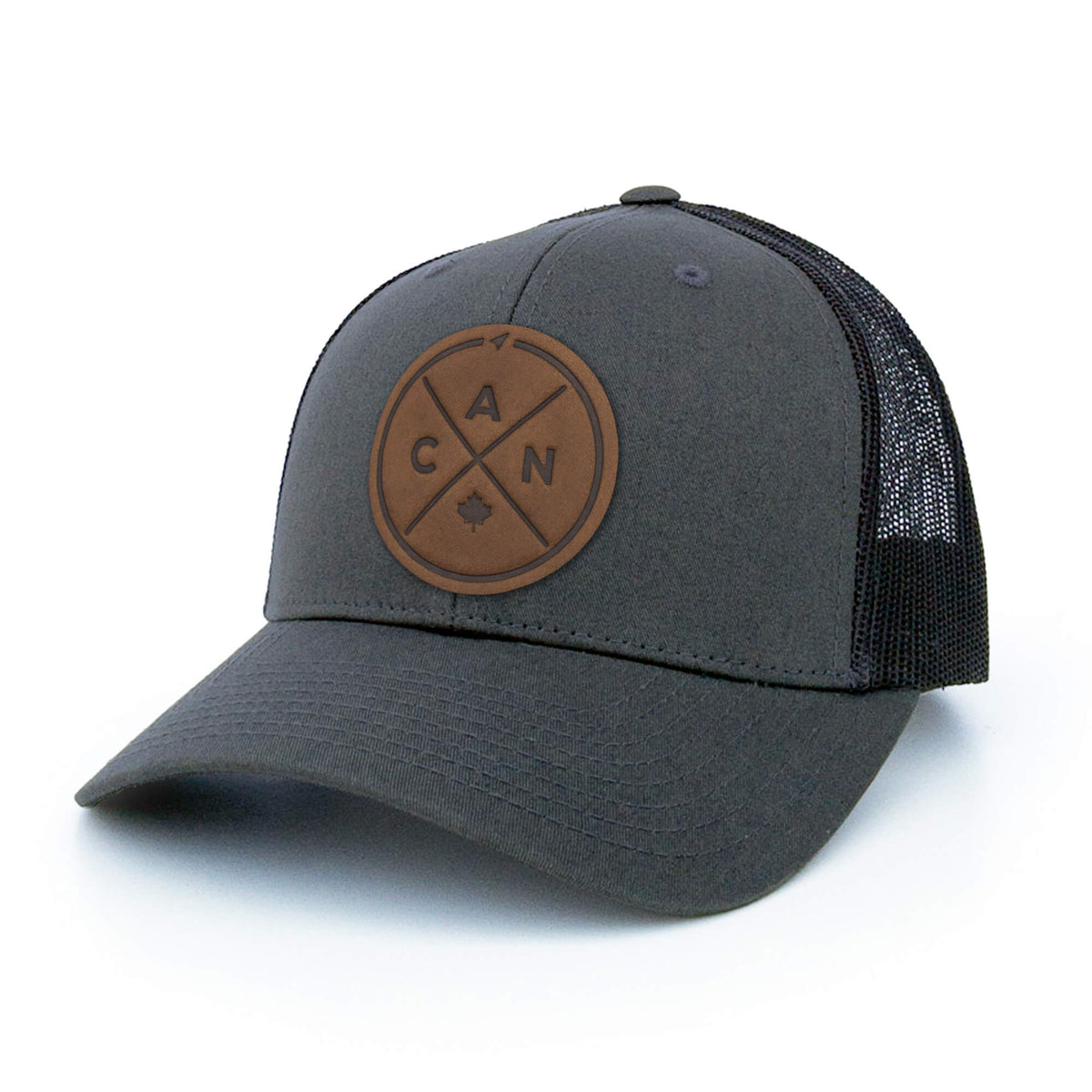 Canada Compass Leather Patch Trucker Hat