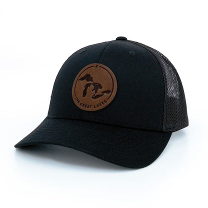 Great Lakes Leather Patch Trucker Hat