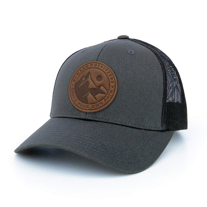 Mountain Escape Leather Patch Trucker Hat