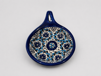 Handgemachte Keramik Servierpfanne 5 Zoll Vorspeisen- & Snackschale Verschiedene Blumen- & Blaue Rosendesigns