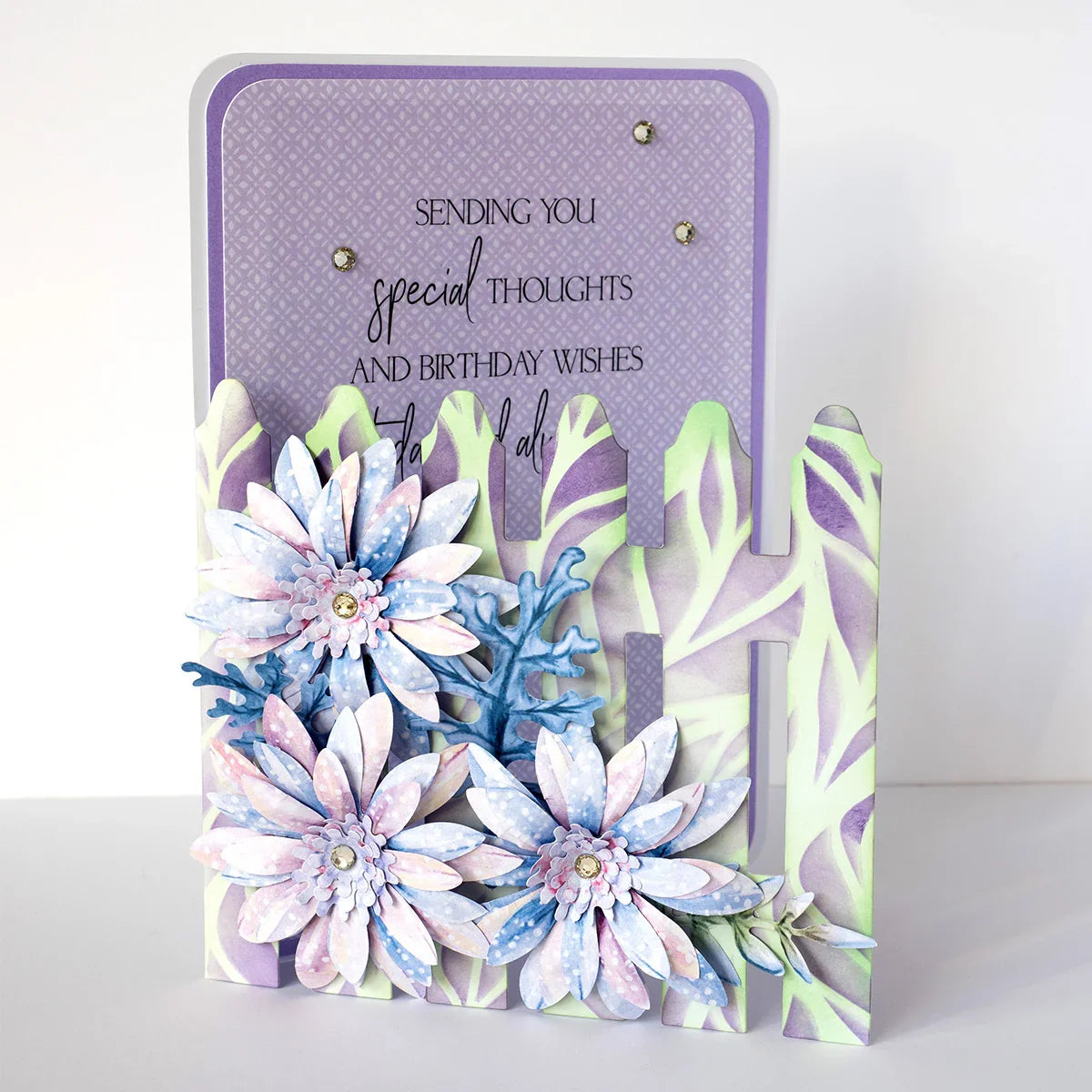 White 5x7 Picket Fence Cards & Envelopes, Pack of 12