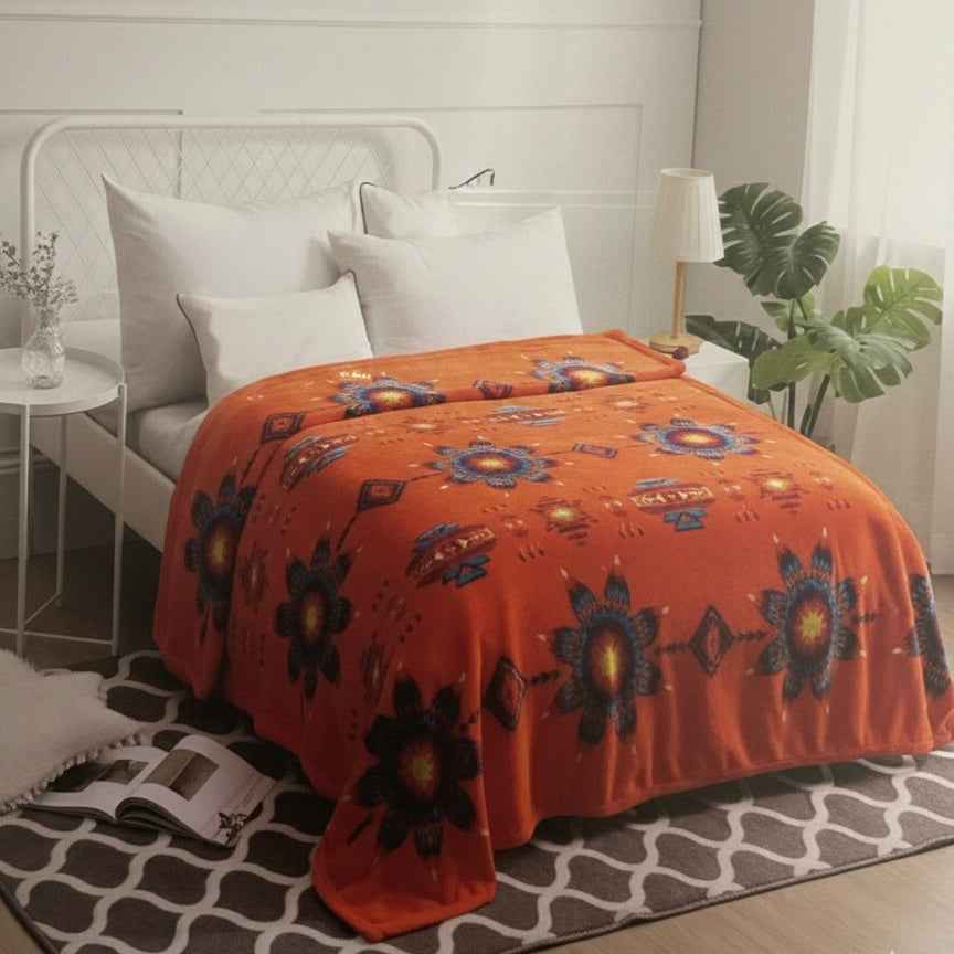 Star Burst Design Silk Touch Blanket