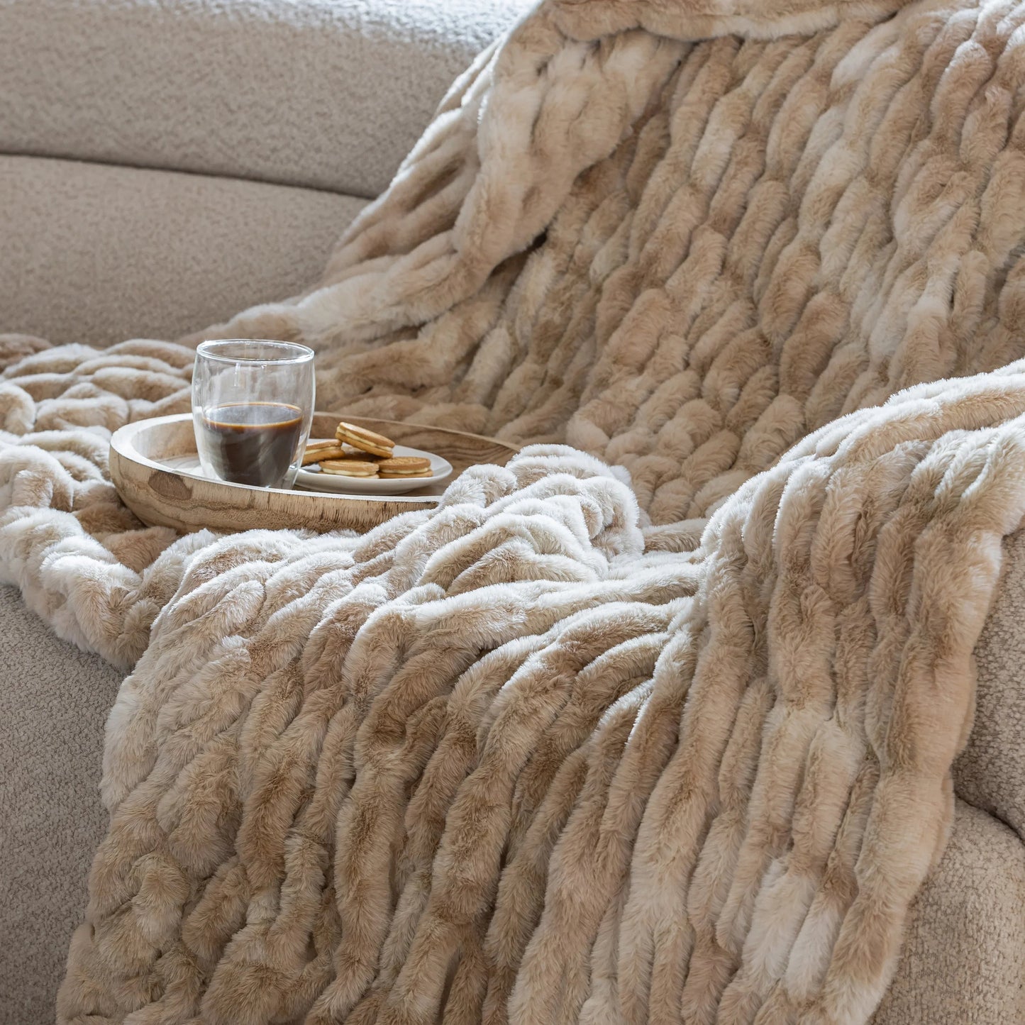 Caramel Swirl doppelseitige Minky-Decke