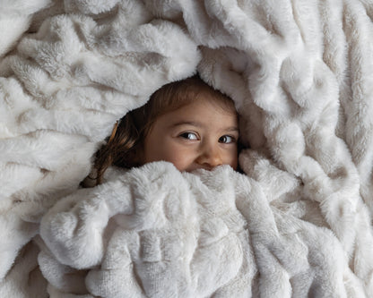 Cream Clouds Double-sided Minky Blanket