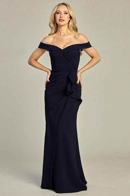 OFF THE SHOULDER SATIN  DRESS