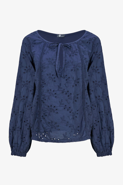 Women's Knit/Woven Combo Top