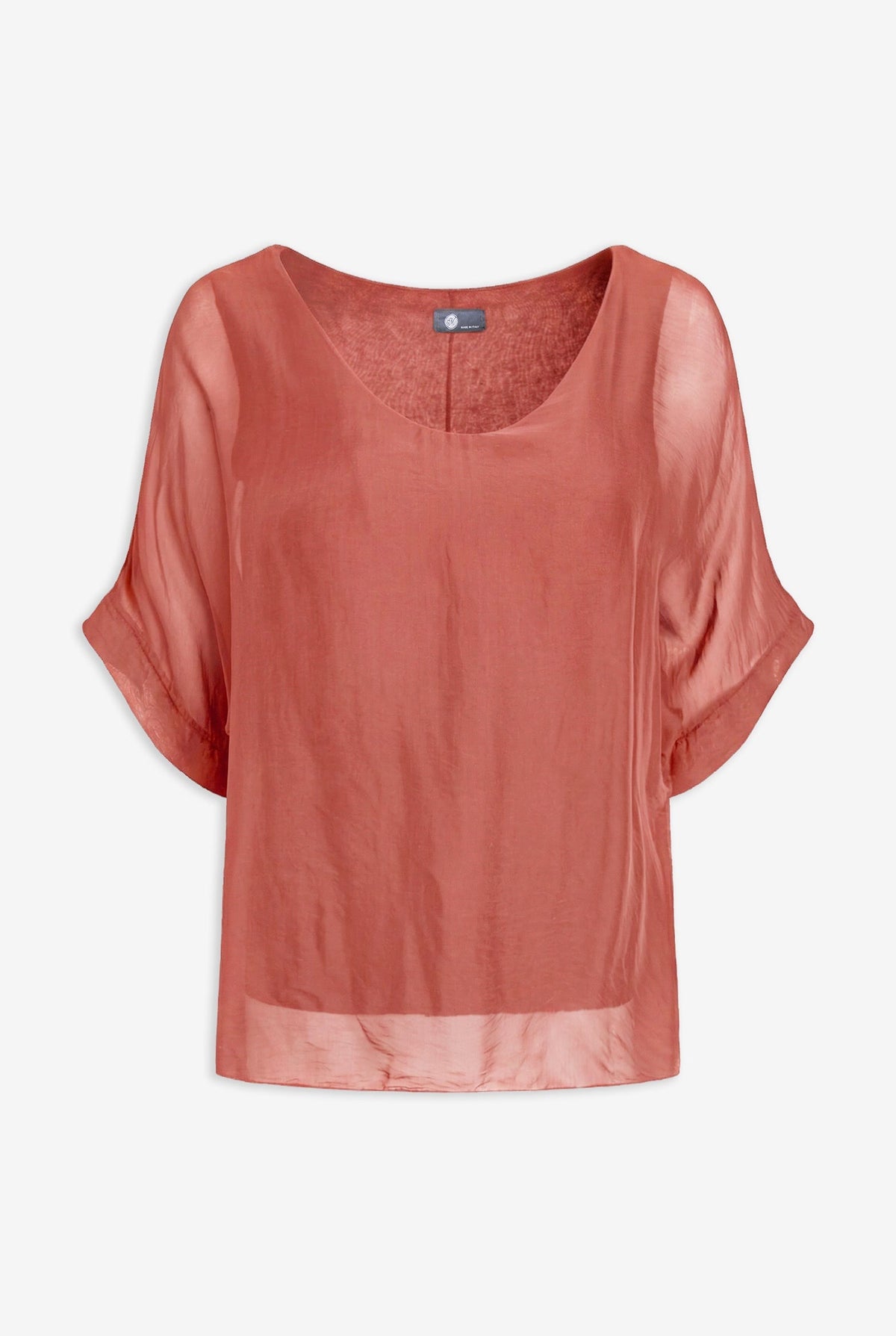 Women's Woven V-Neckline Top, with Short Sleeves