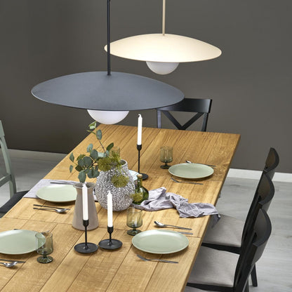 SLATE Mid-Century Modern Wide Dome Pendant Light for Kitchen Island & Dining Table - AURABAGS SHOP