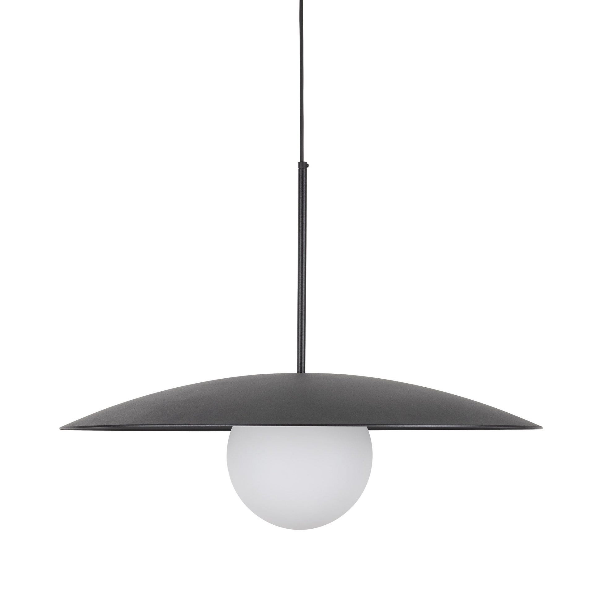 SLATE Mid-Century Modern Wide Dome Pendant Light for Kitchen Island & Dining Table - AURABAGS SHOP