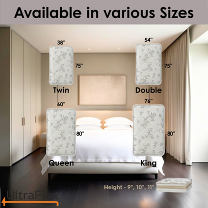 UltraFlex® DreamWeaver Mattress and BoxSpring Set Medium Firm Pocket Coil Hybrid Mattress – Canadian-Made Orthopedic Support with Cooling Gel Foam, Quilted Top, Breathable & Hypoallergenic Comfort, Edge Support & Motion Isolation