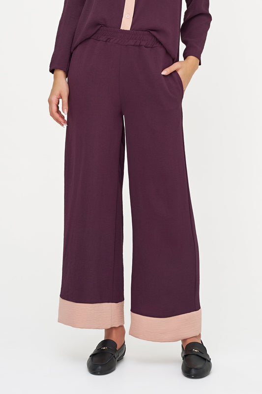 Women's Color-Block Woven Pull-On Pants