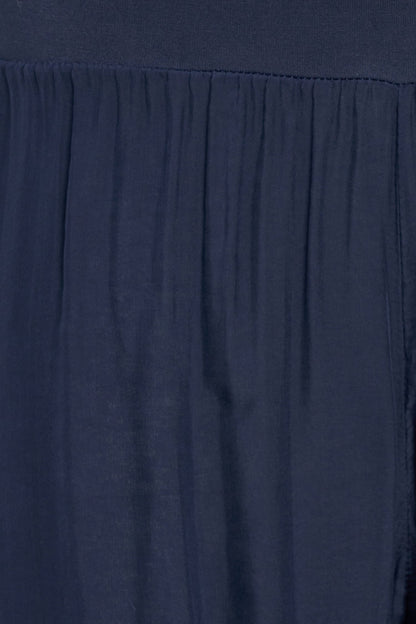 Women's Woven Pull-On Pant with a Jersey Waistband & a Bubble-Hem