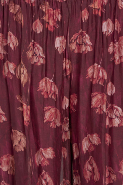 Women's Printed Woven Pull-On Wide-Leg Pants