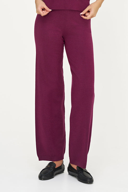 Women's Knit Pull-On Straight-Leg Pants