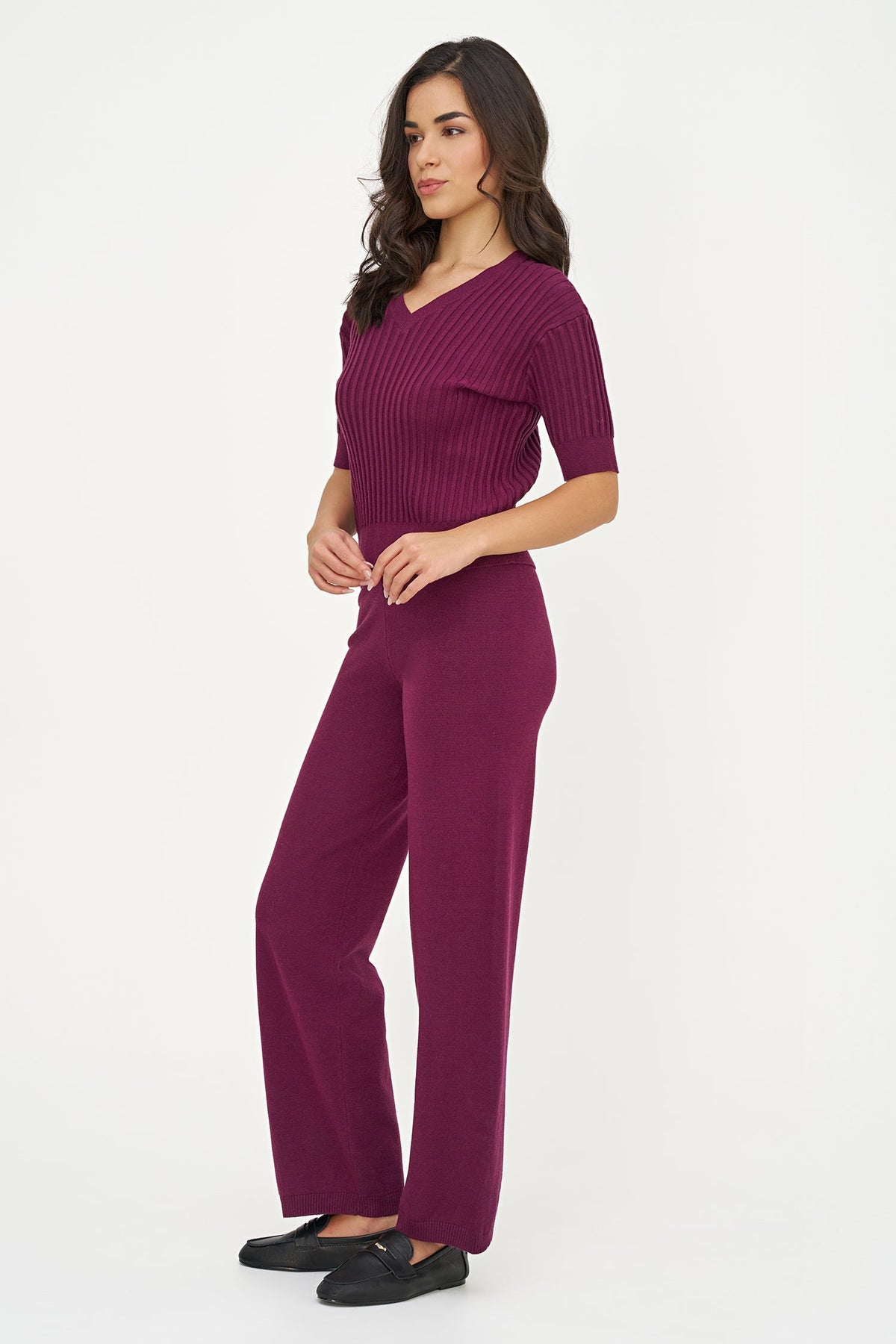 Women's Knit Pull-On Straight-Leg Pants