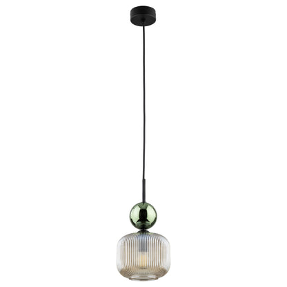 SOPHIA Ribbed Glass Pendant Light for Kitchen Island, Dining Room & Contemporary Interiors