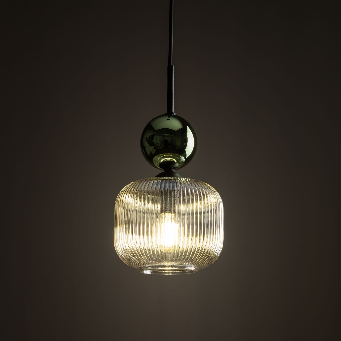 SOPHIA Ribbed Glass Pendant Light for Kitchen Island, Dining Room & Contemporary Interiors