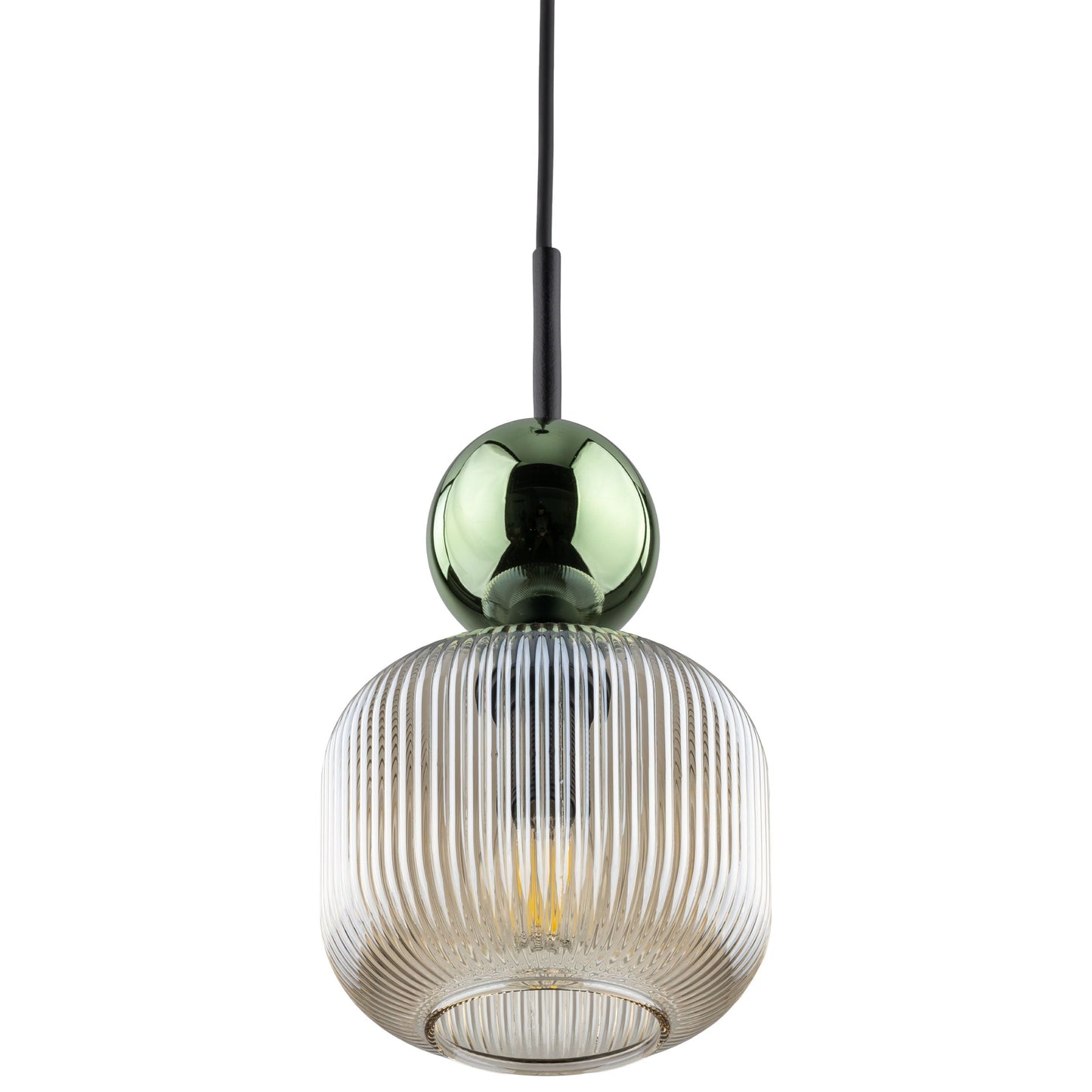 SOPHIA Ribbed Glass Pendant Light for Kitchen Island, Dining Room & Contemporary Interiors