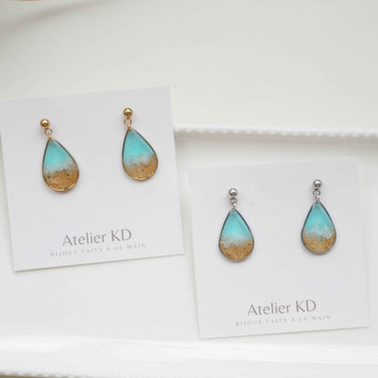 Boucles d'oreilles Tulum- goutte