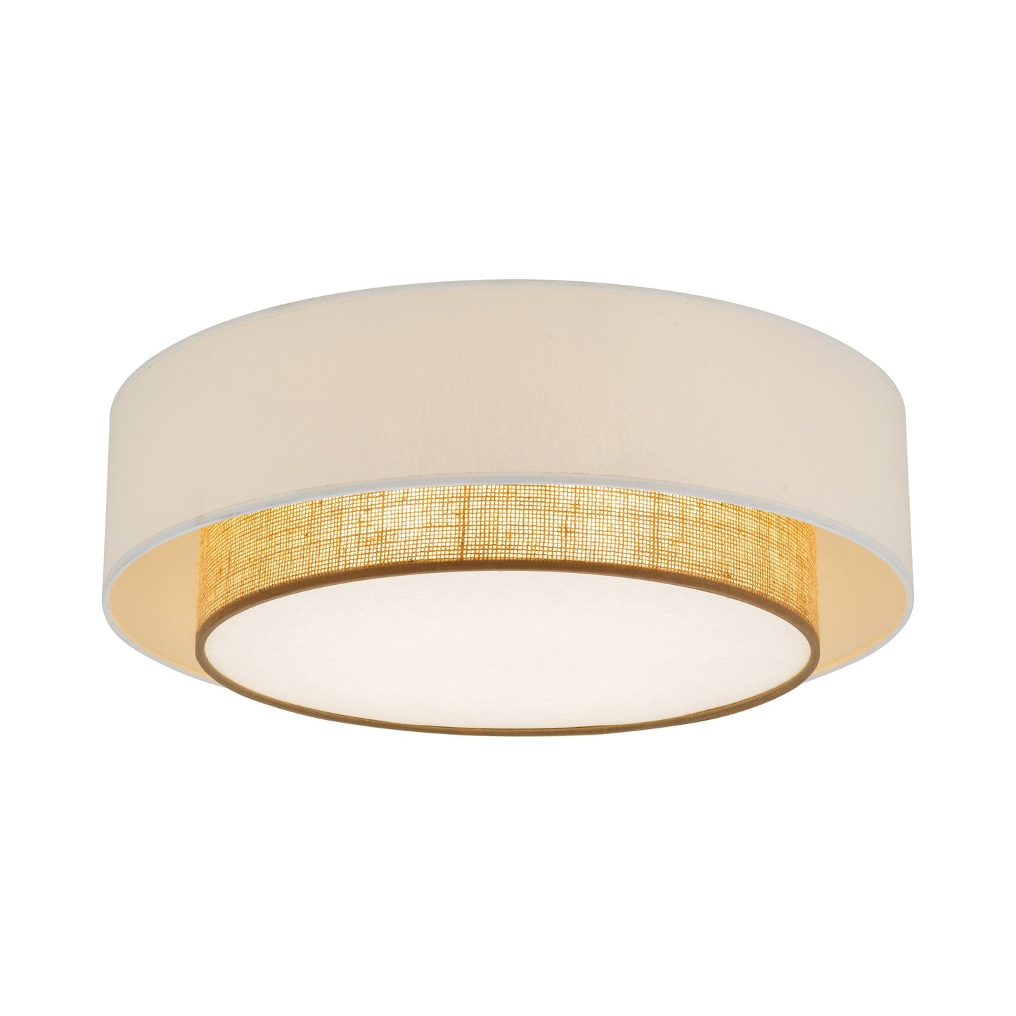 CALISTO JUTE Scandinavian Flush Mount Ceiling Light for Bedroom, Hallway & Living Room