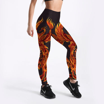 Rising Phoenix Yoga Workout Leggings – Women’s Fitness & Activewear Pants