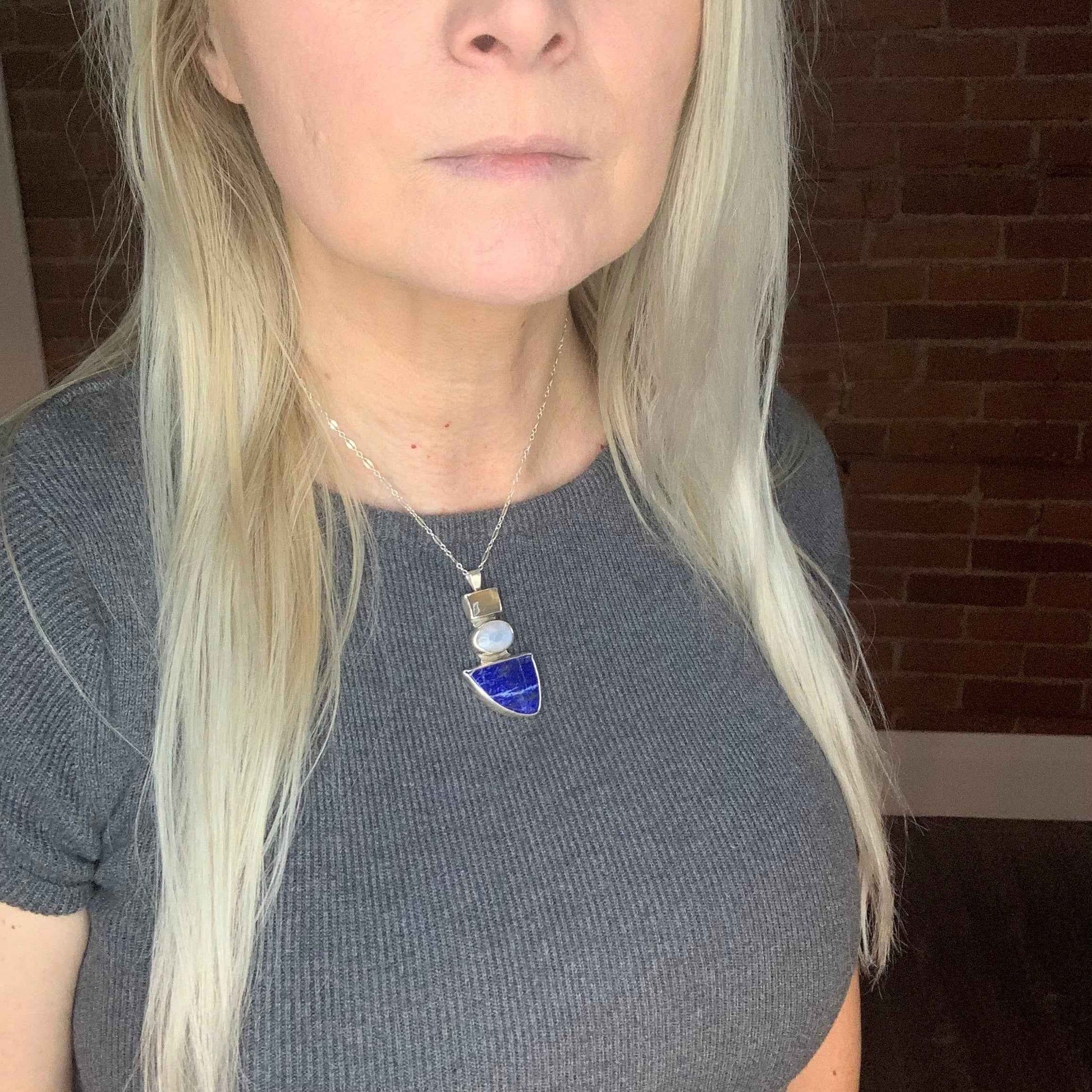 Celestial Harmony Necklace – Frost and Moonlight Collection