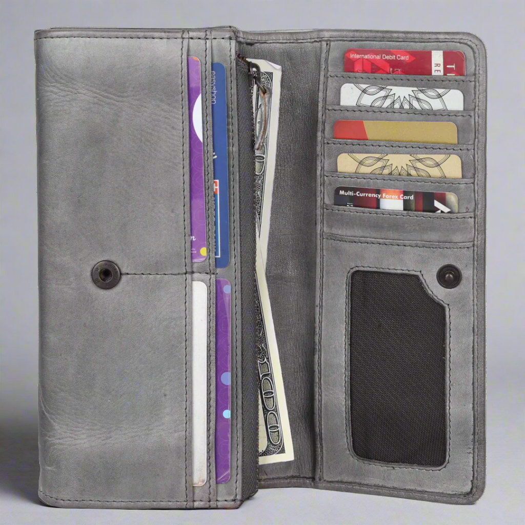 MET Women's Leather Clutch Wallet