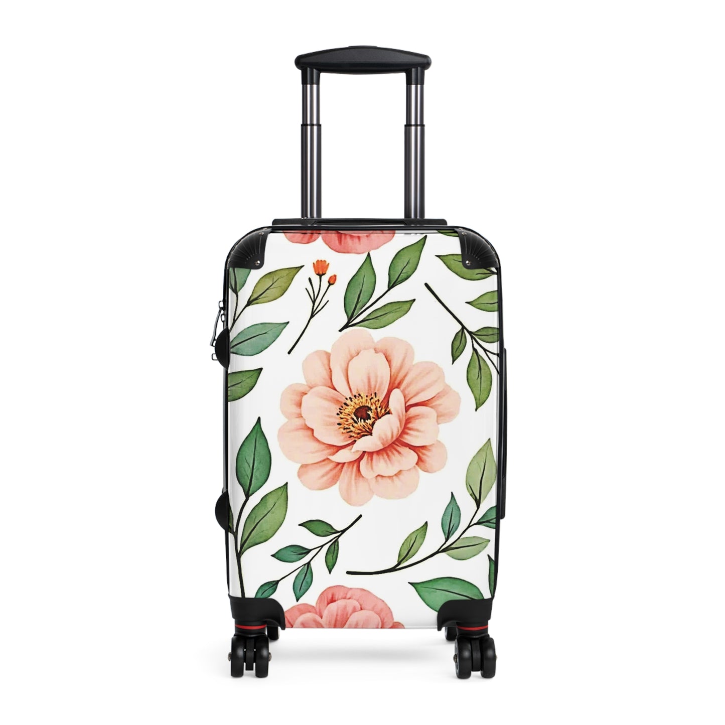 Floral Carry-On Suitcase — Pink Peony Travel Luggage