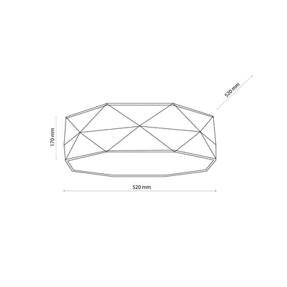 KANTOOR Gray Modern Flush Mount Light