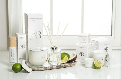 Kokosnuss-Limette Reed Diffuser mit tropischem Zitrusduft von Aromabotanical