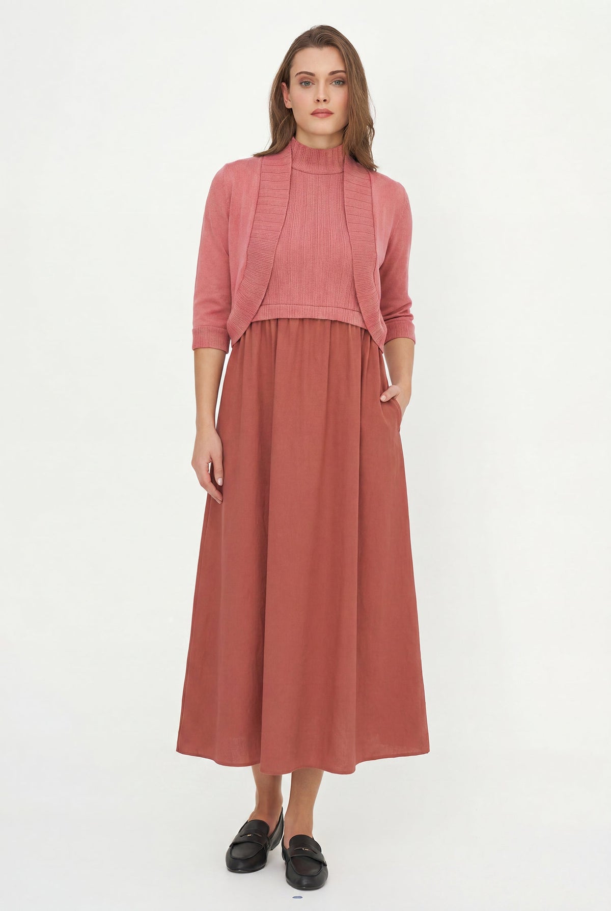 Women's Knit Bolero, with 3/4th Length Sleeves